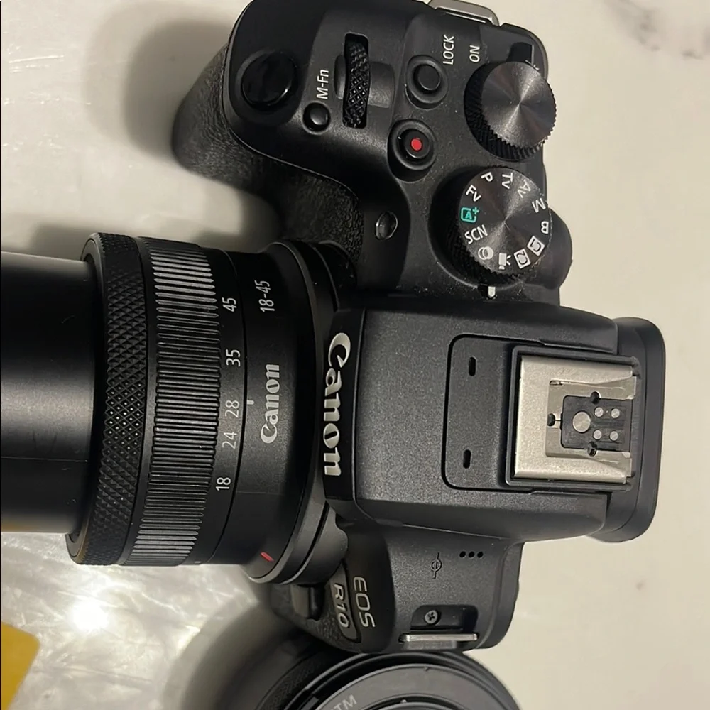 Canon Black Digital Camera with RF Lens